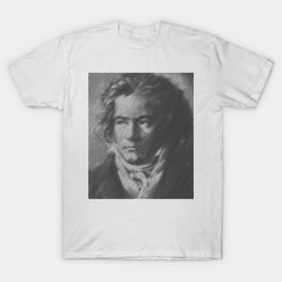 Beethoven Portrait Formed By Lines T-Shirt